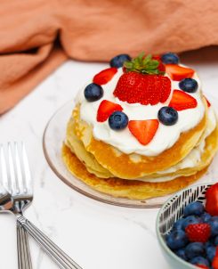 a very berry pancake cake
