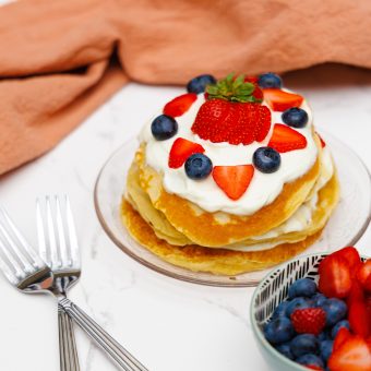 a very berry pancake cake